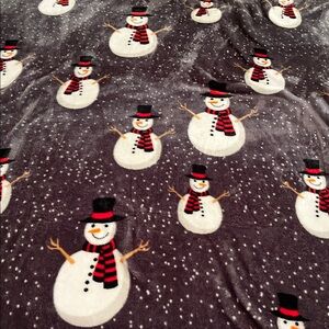 Pavilia plush Snowmen fleece blanket